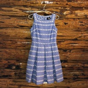 Blue and White Dress